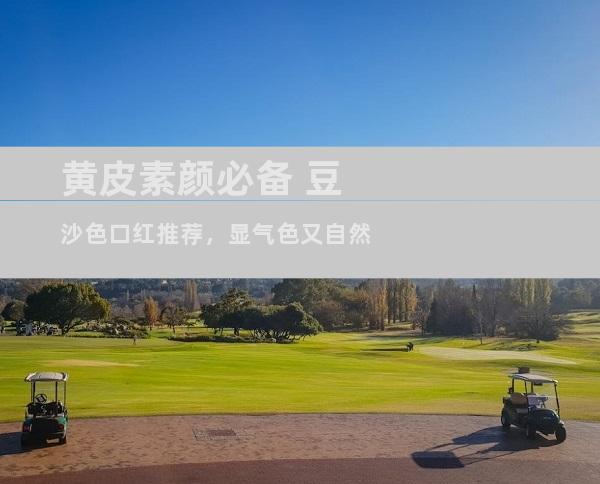 黄皮素颜必备 豆沙色口红推荐，显气色又自然
